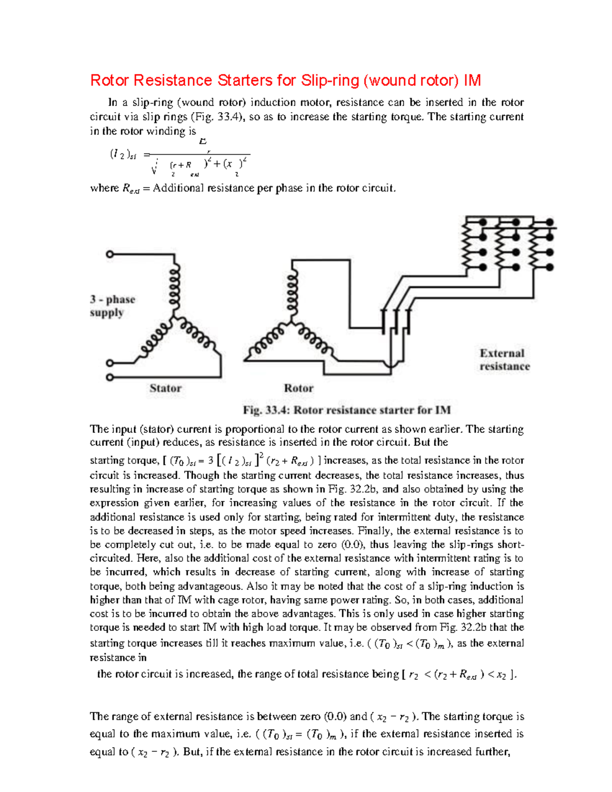 AC-6 - Lecture Notes on Rotor Resistance Starters and Induction Motors ...
