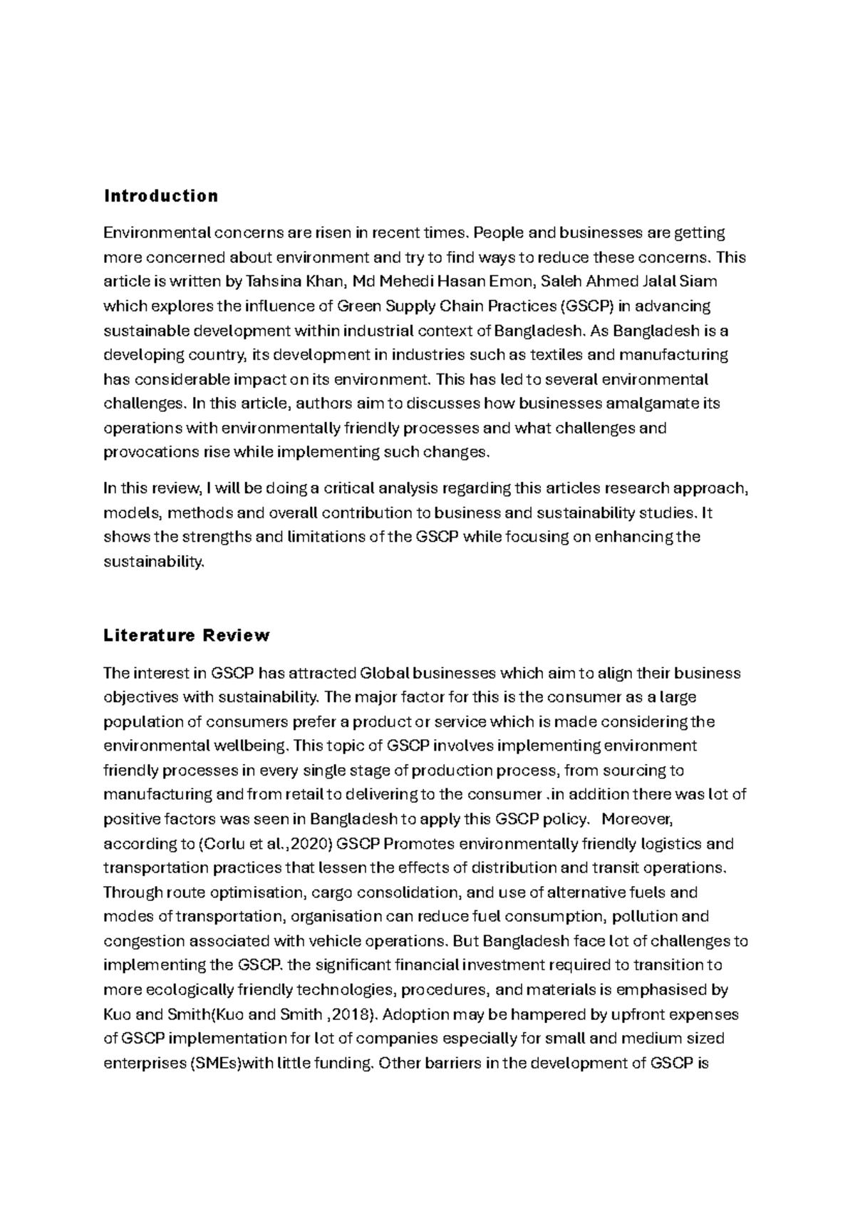 GSCP and Sustainable Development: A Critical Review of Bangladesh's ...