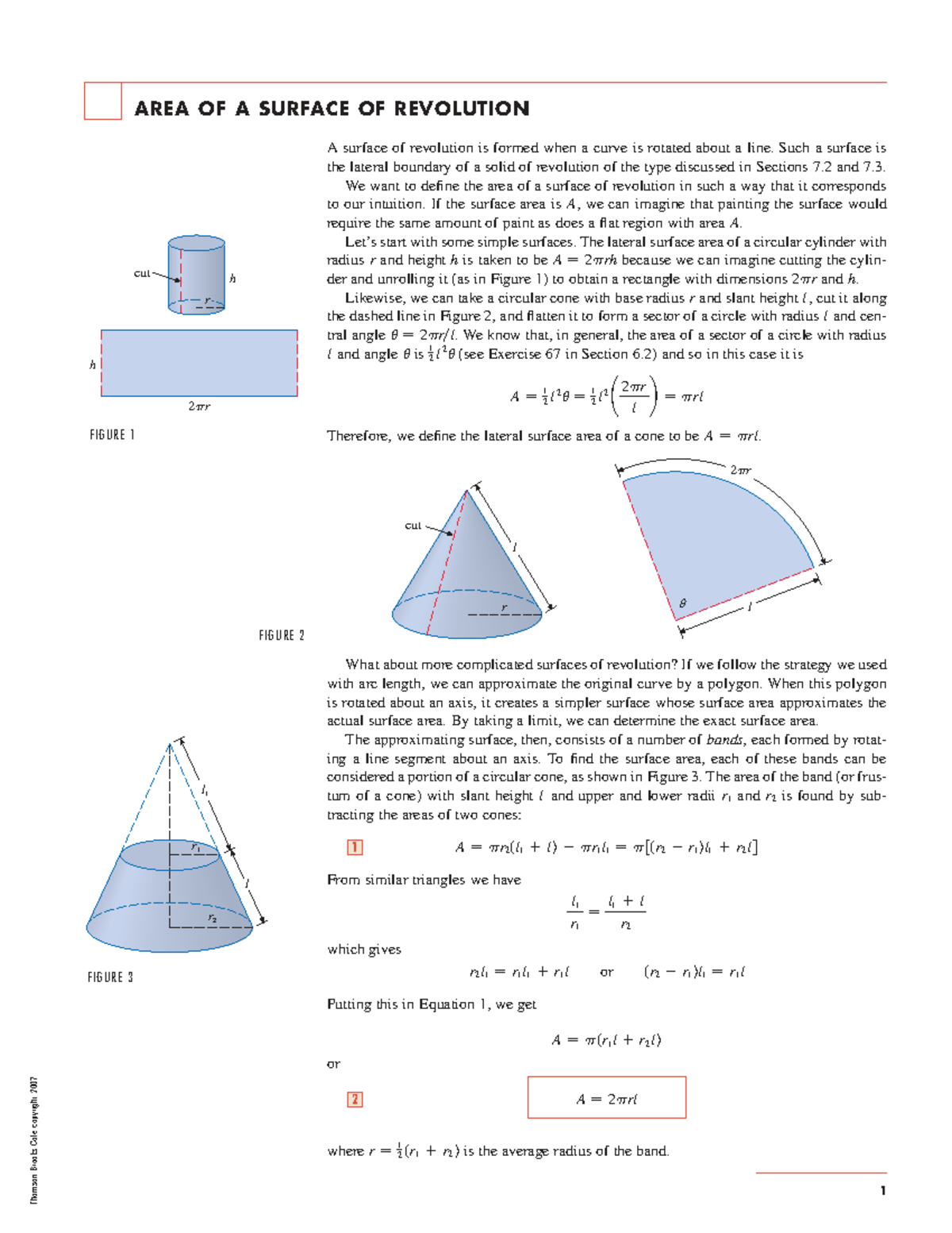 AREA OF A SURFACE OF REVOLUTION: Integral Calculus Insights - Studocu