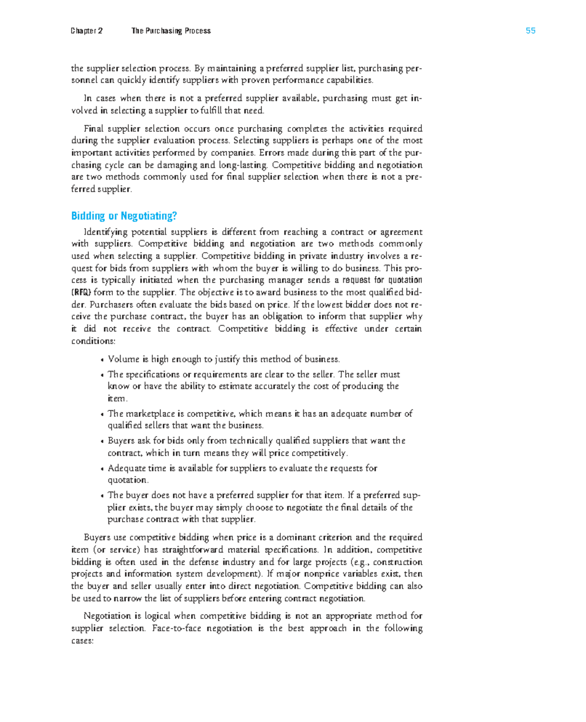 Chapter 2: The Purchasing Process & Supplier Selection Methods - Studocu