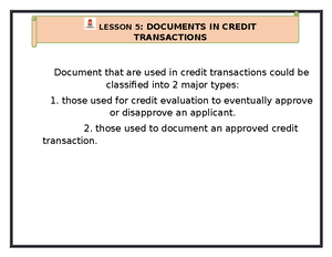 Credt and collection Module 2 - S. 2022- MODULE 2 CREDIT AND COLLECTION ...