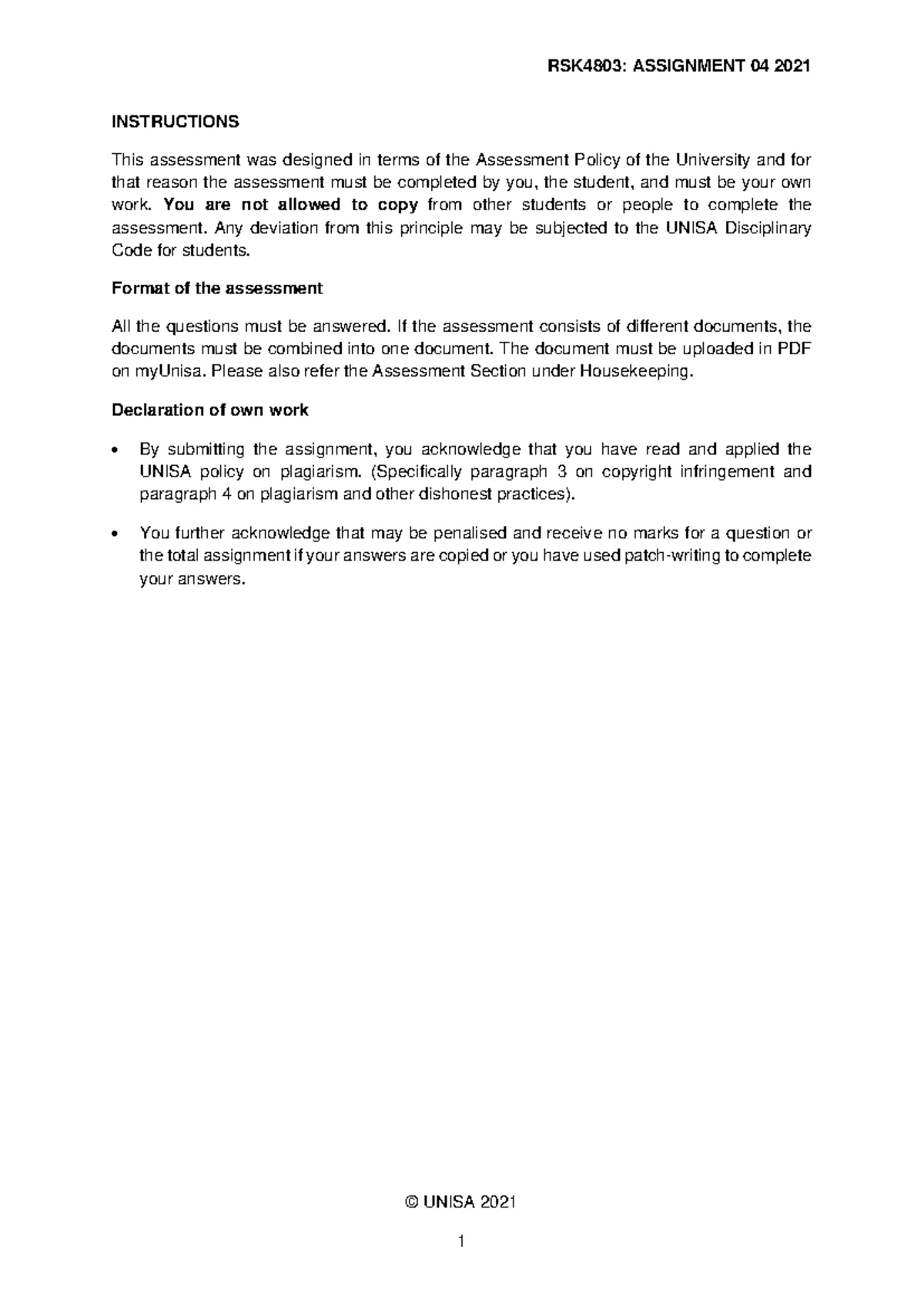 Fin2601 Assignment 1 Answers for Semester 1 2024 - Studocu