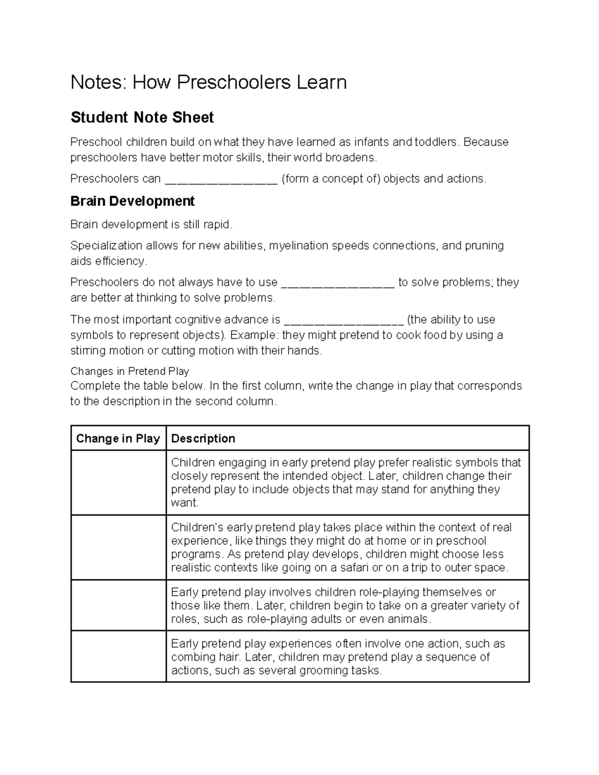 How+Preschoolers+Learn+Notes+ - Notes: How Preschoolers Learn Student ...