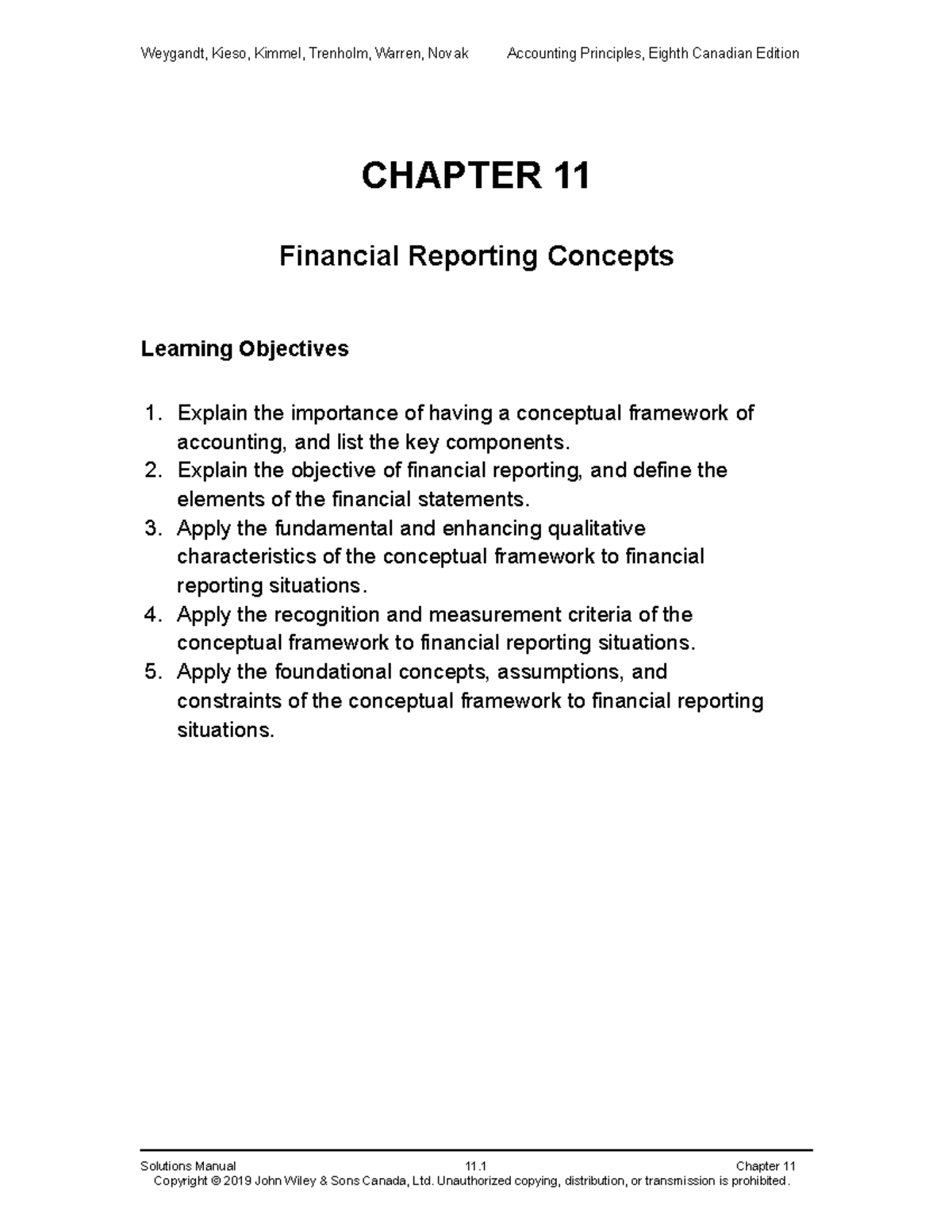 E Book - Chapter 11 - Financial Reporting Concepts Solutions - Studocu