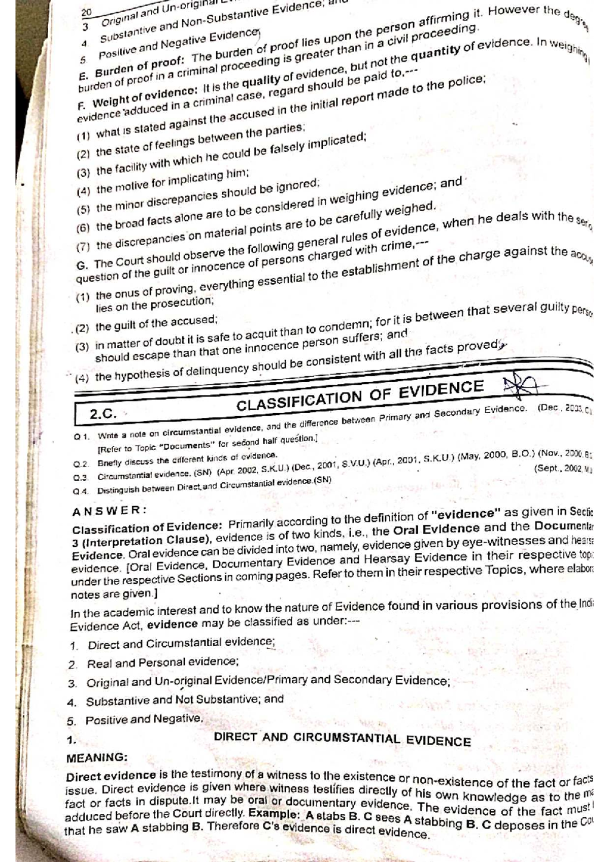 Kinds of evidences - Llb sem 3 evidence notes - 20 3. Original Evidence ...