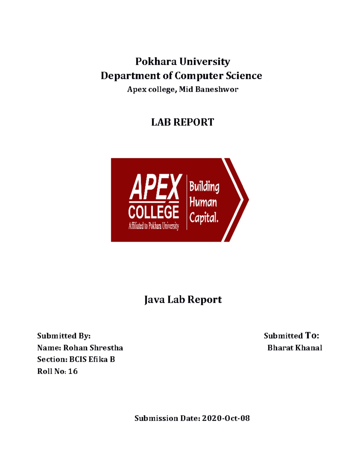 Java Lab Report - Holiday Class and Employee Class Implementation - Studocu
