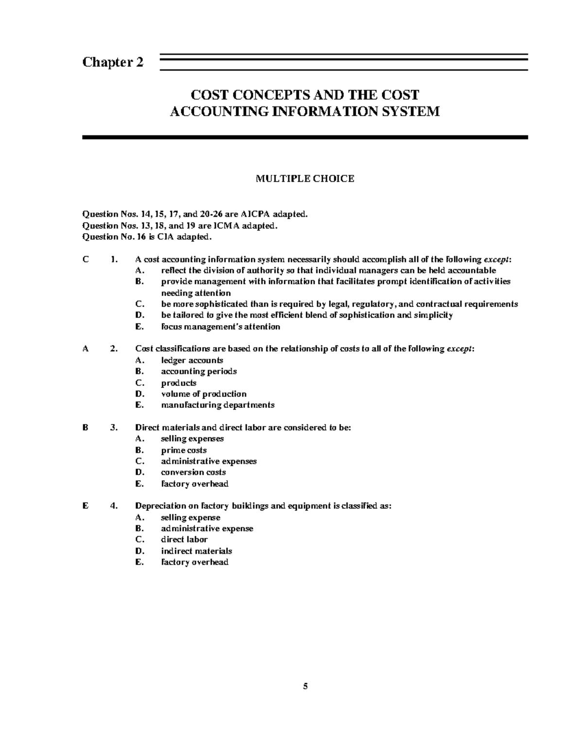 Cost Concepts and the Cost Accounting Information System (ACCT 101 ...