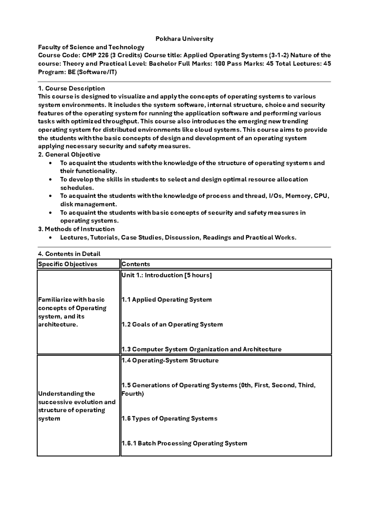 Applied Operating Systems (CMP 226) Lecture Notes and Overview - Studocu