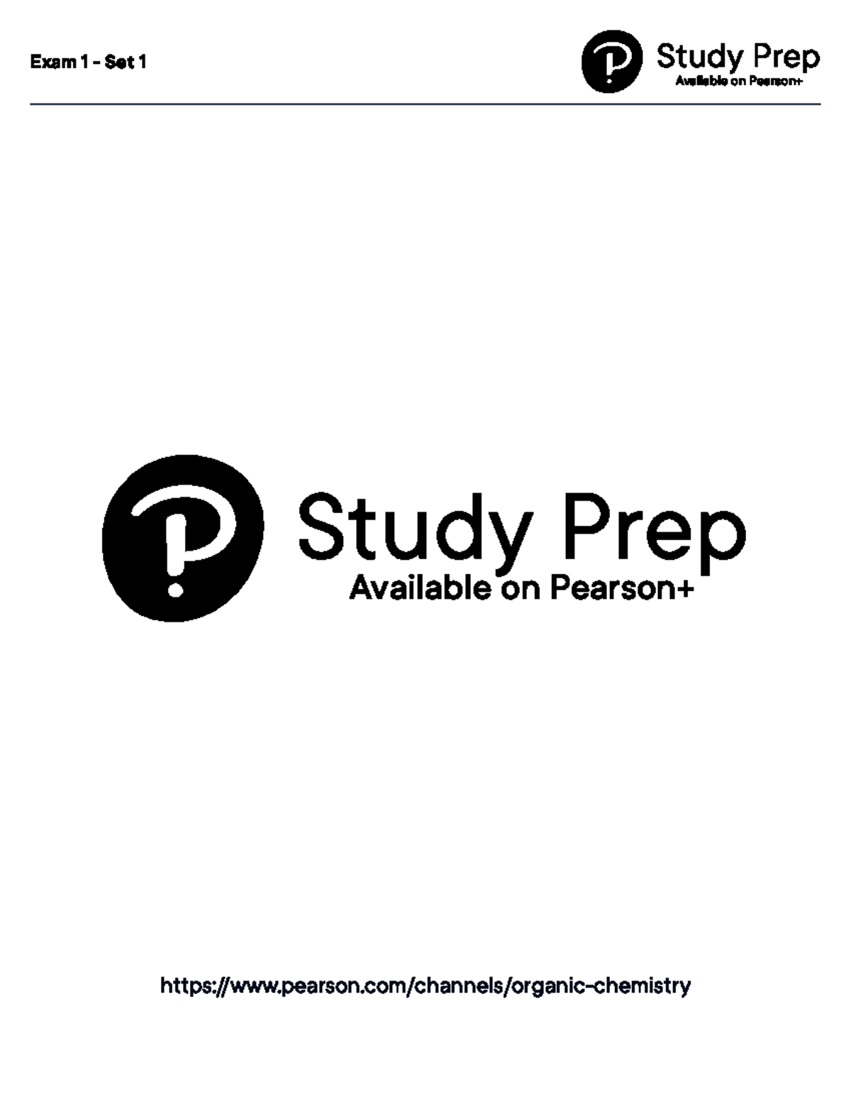 Exam 1 - Set 1 Study Prep: Organic Chemistry Concepts and Problems ...