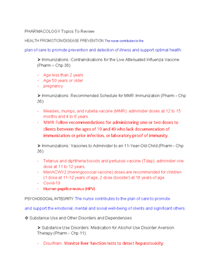 Adult Medical Surgical Review Topics: Key Concepts and Guidelines - Studocu