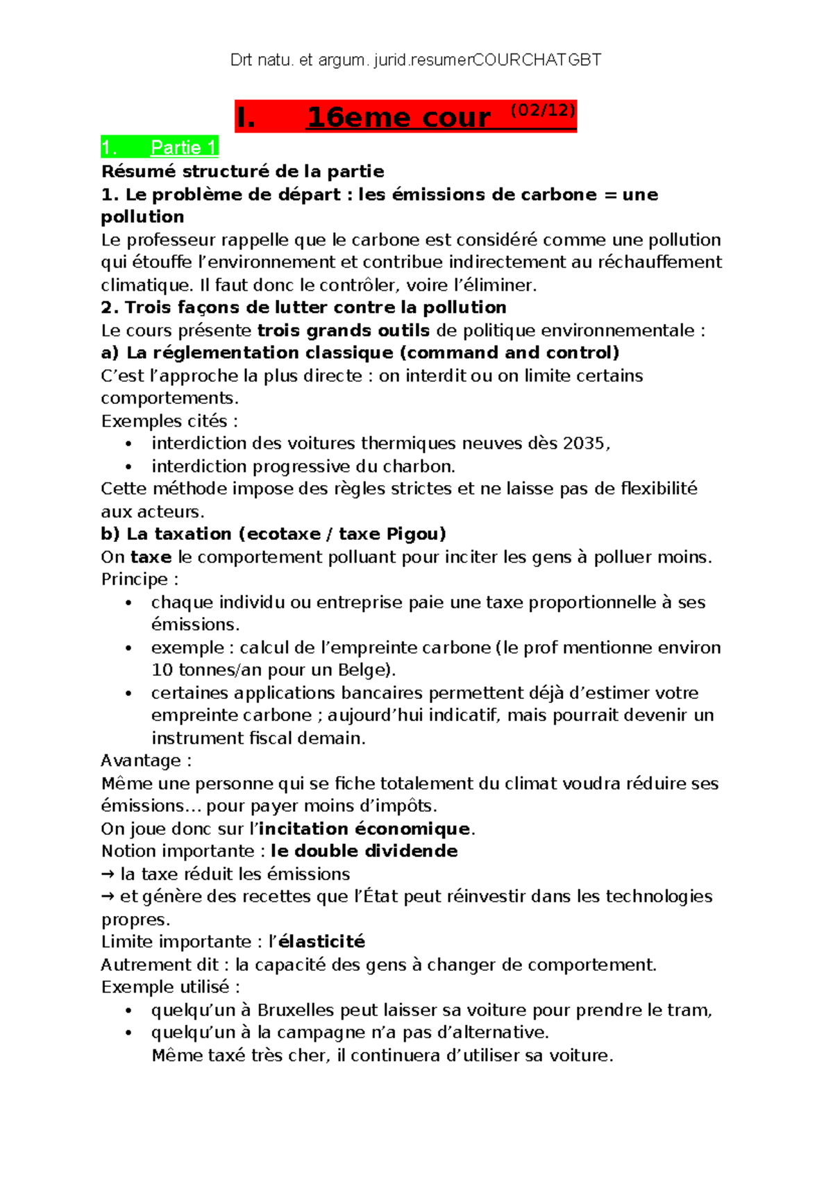 Résumé structuré du cours de Droit Naturel et Argumentation Juridique ...