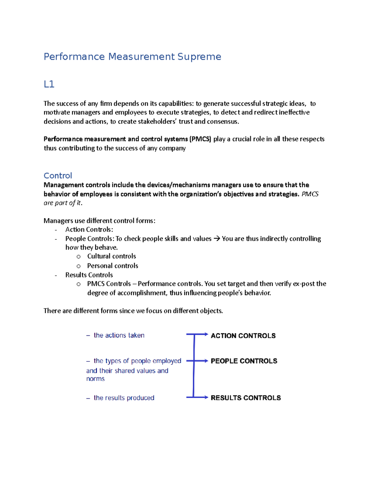 PM - Session 1-5 - Performance Measurement & Control Systems Notes ...
