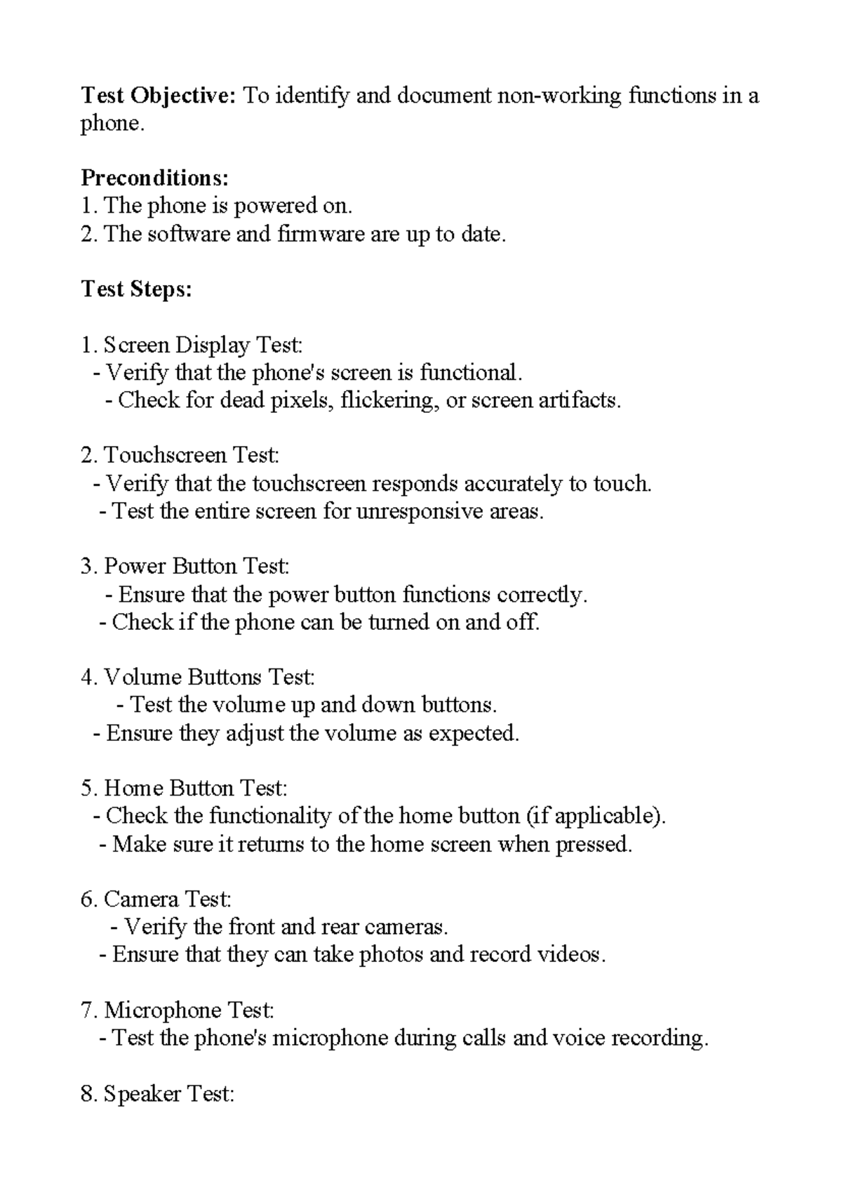 Software Testing-Test Case Scenarios - Test Objective: To identify and ...