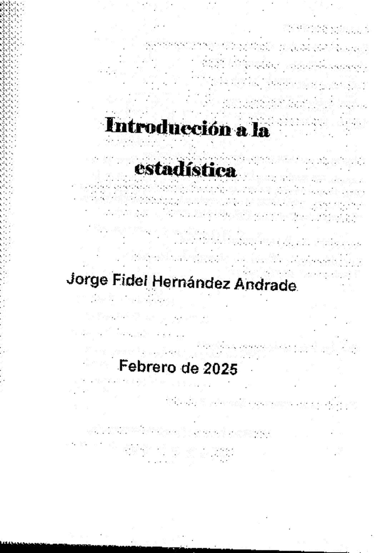 Introducción a la Estadística - Jorge F. Hernández Andrade (3ra Edición) - Document Preview