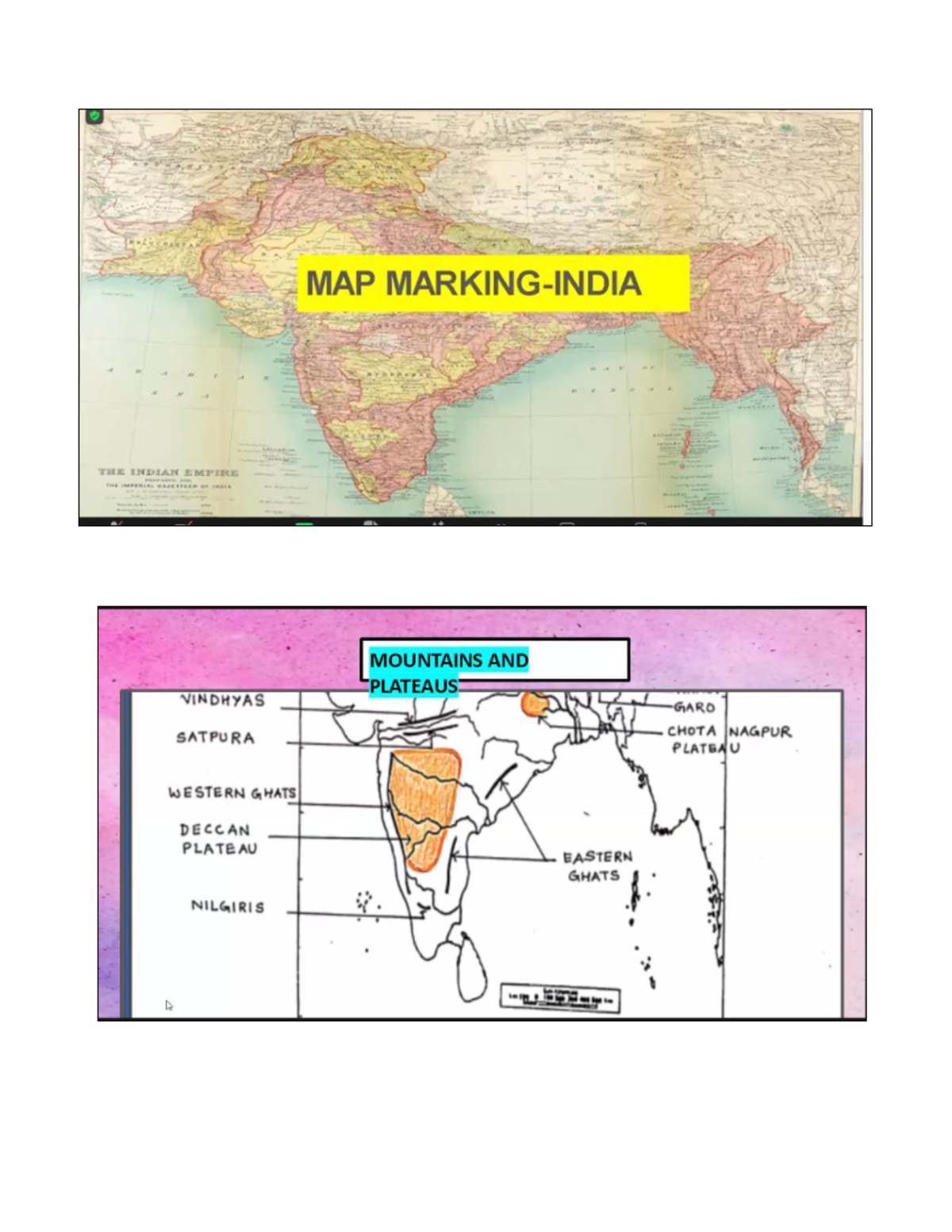 MAP MARKING AND COLOUR USAGE FOR INDIA 2024-25 - Studocu