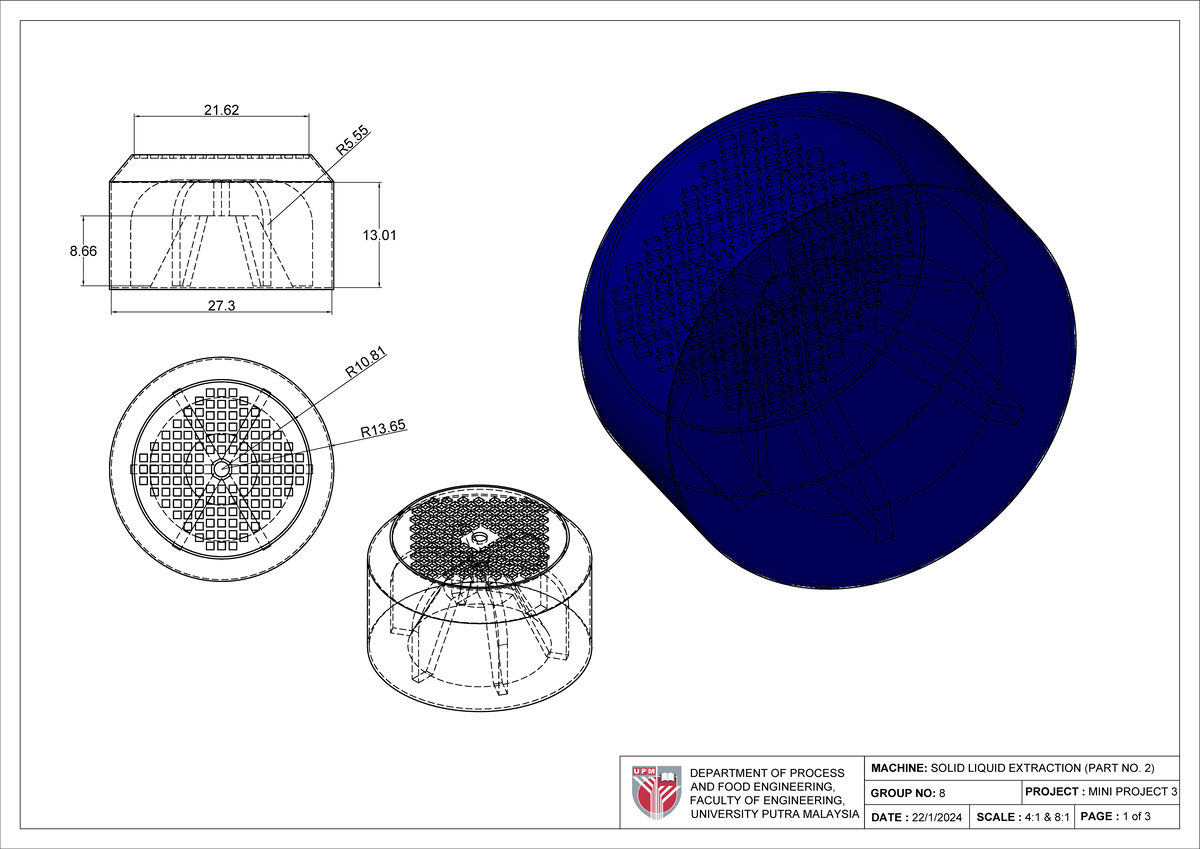 Project 3 PART 1 - the final product of a part for water bottle ...