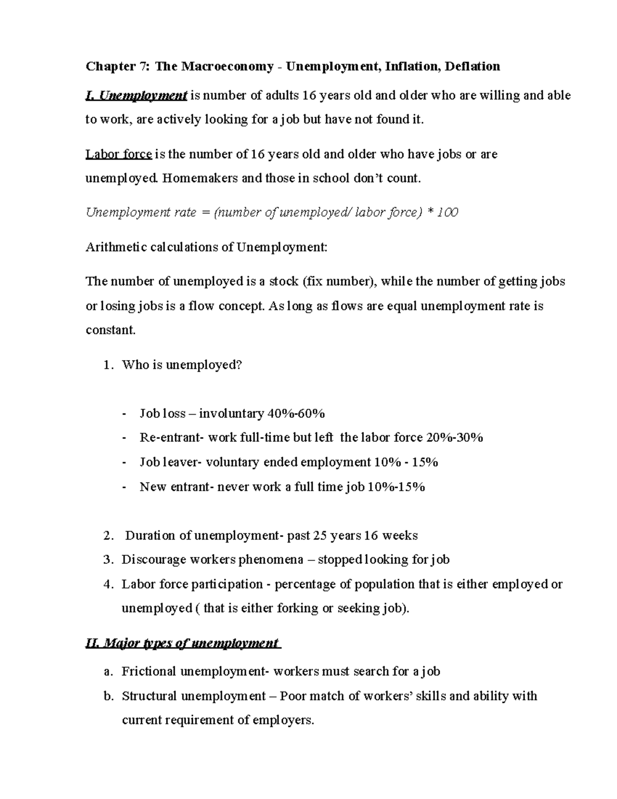ECON122 Principles of Macroeconomics - Chapter 7 - Notes - Chapter 7 ...
