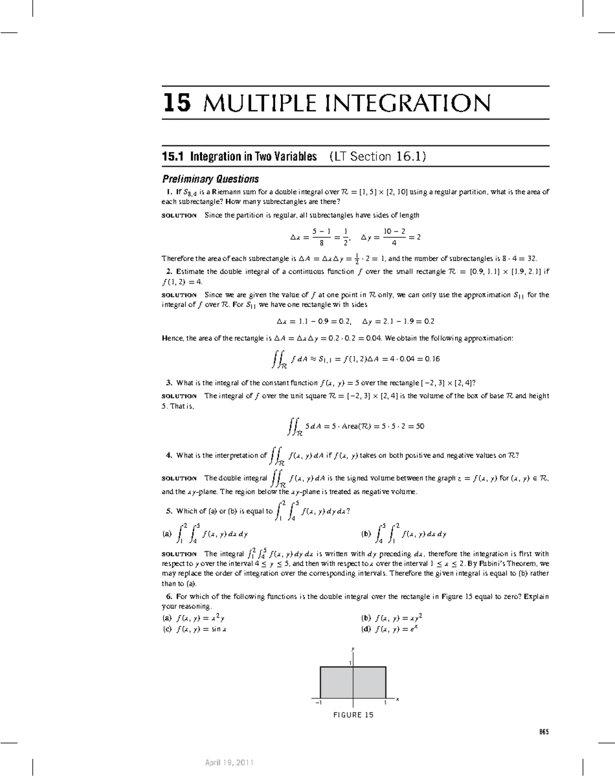 Calc Ch 16 Solution Manuel - 16 LINE AND SURFACE INTEGRALS 16 Vector ...