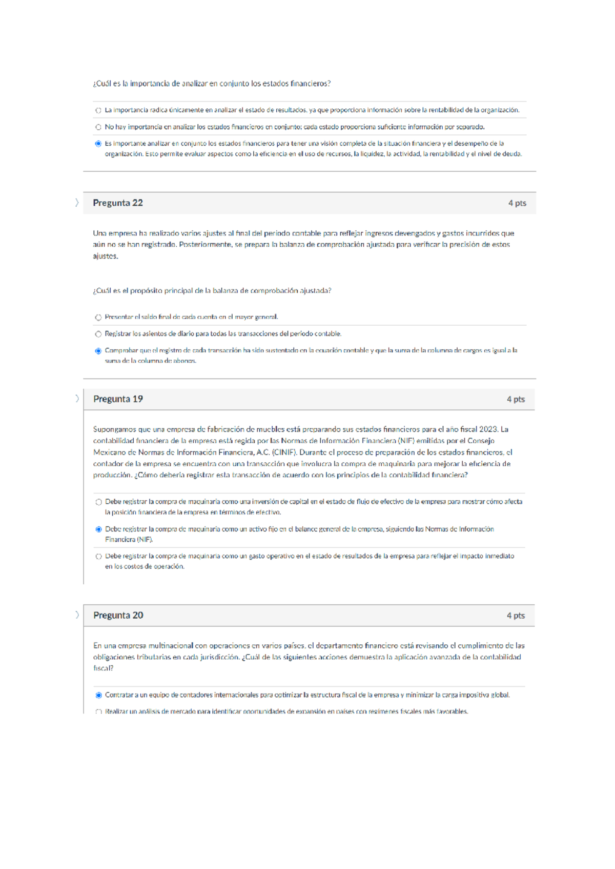 Examen de contabilidad: Análisis de estados financieros y su ...
