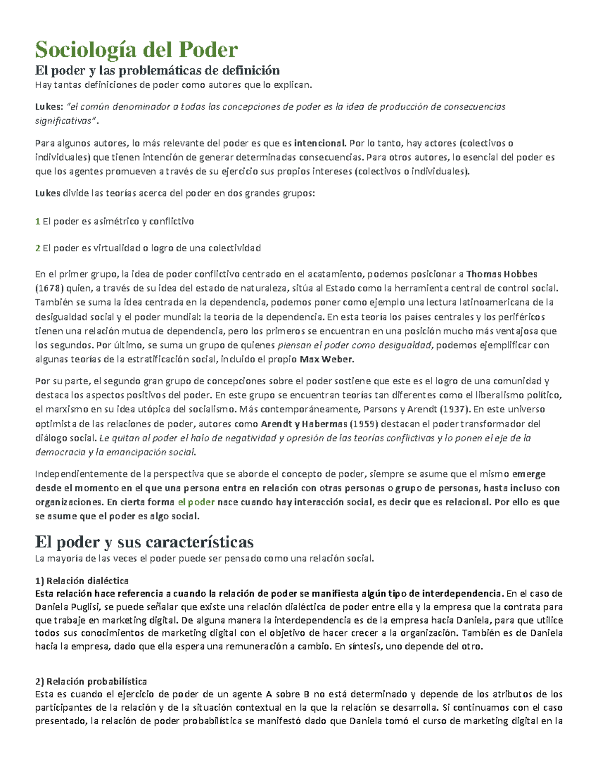 Sociología del Poder: Definiciones y Teorías Clásicas y Contemporáneas ...