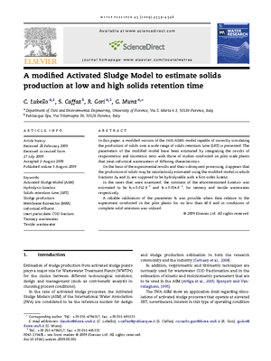Benefits of Long Solids Retention Time in Wastewater Treatment (ENG 501 ...