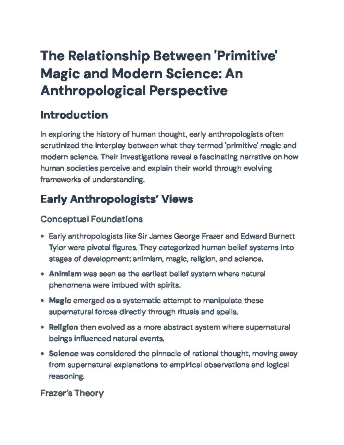 The Relationship Between Primitive Magic and Modern Science: A Study ...