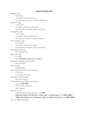 Chem 104 - Unit 6 Notes - Dr. Turnpenney - CHEM 104 Unit 6 ...