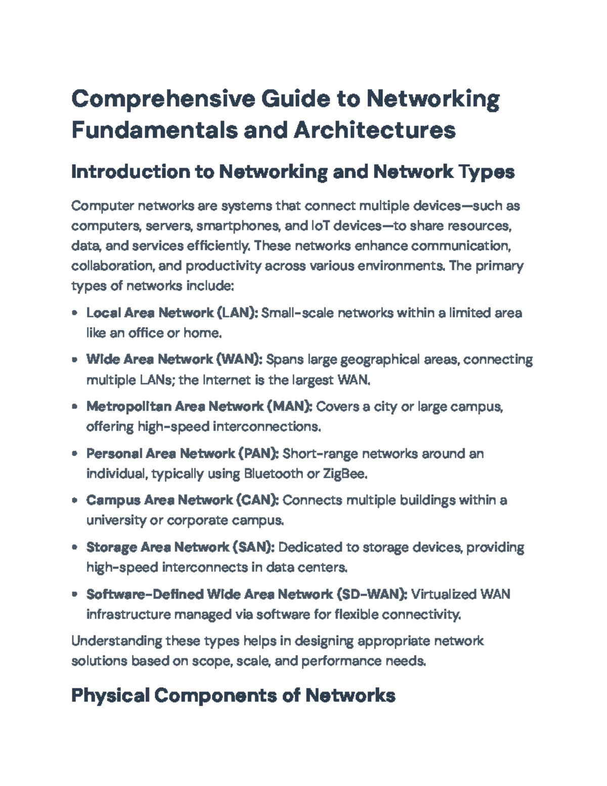 Comprehensive Overview of Networking Fundamentals (CS101) - Studocu