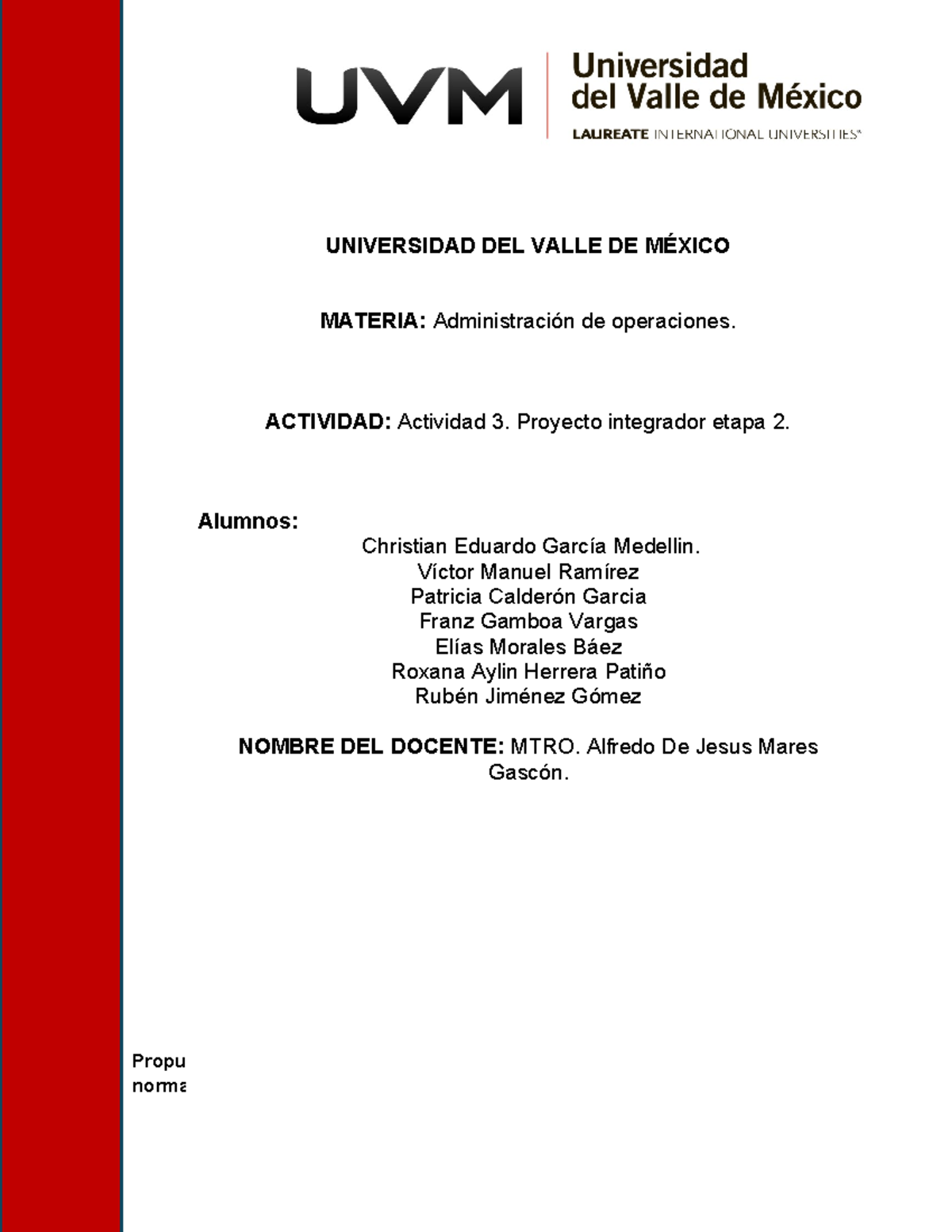 Propuesta de Mejora en Gestión de Calidad ISO 9001 - Actividad 3 - Studocu