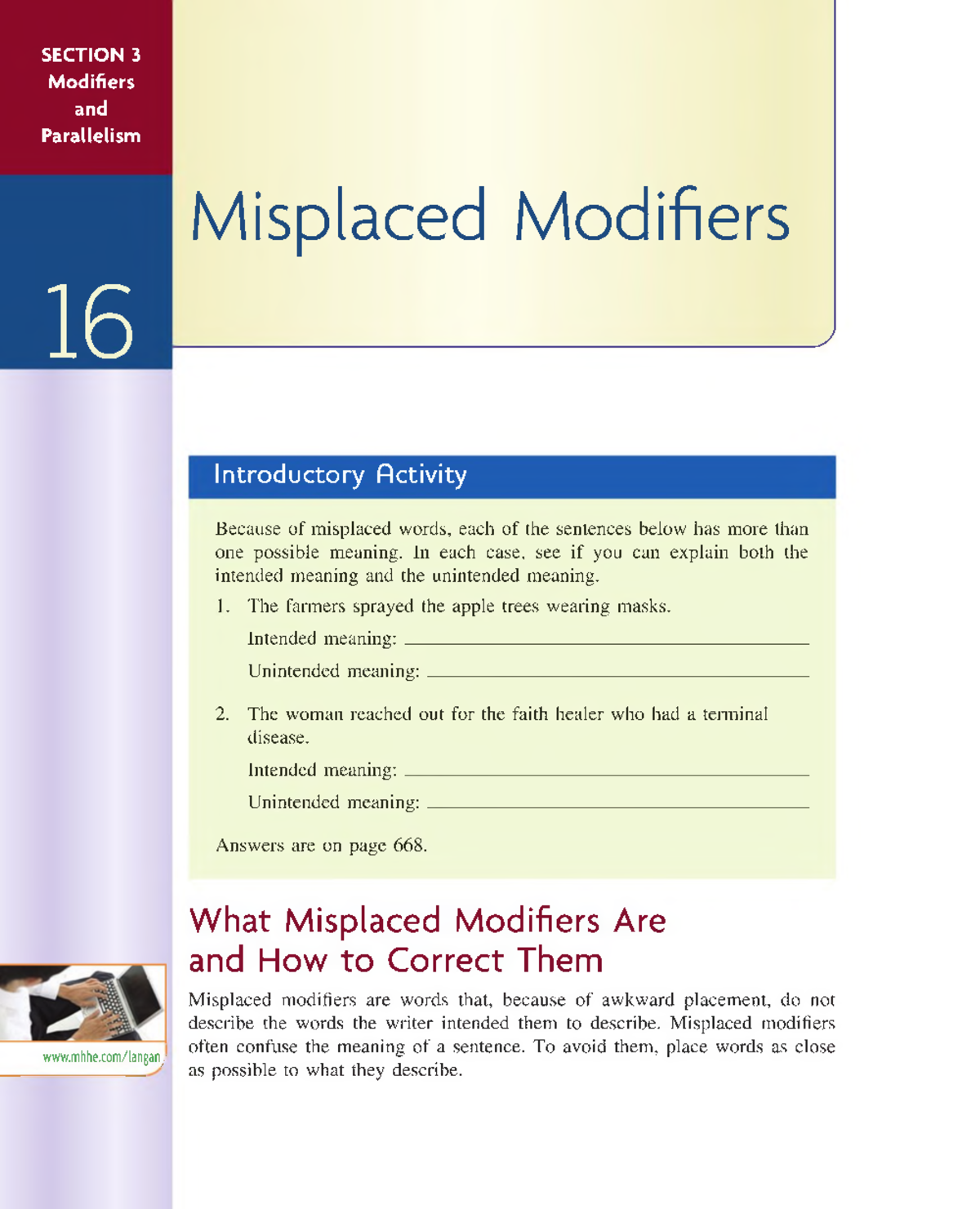 Misplaced and Dangling Modifiers from John Langan 231025 113942 ...