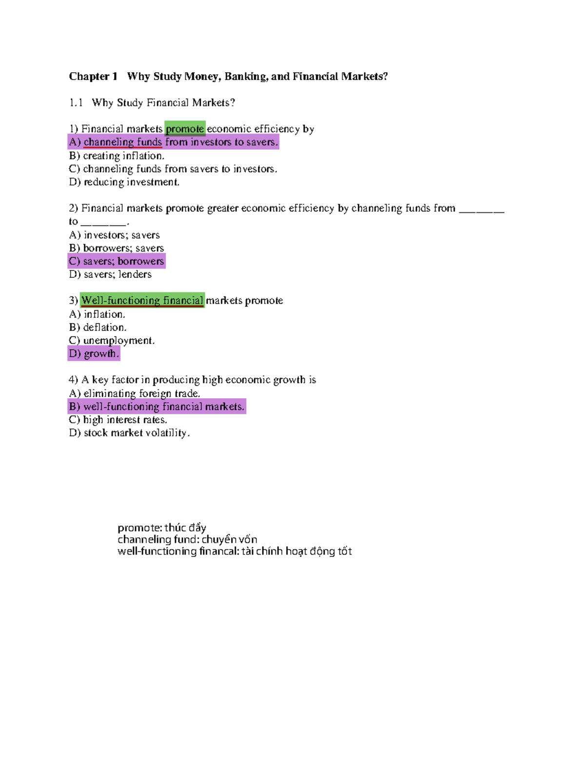 Chapter 1 - Why Study Money, Banking, and Financial Markets? - Studocu