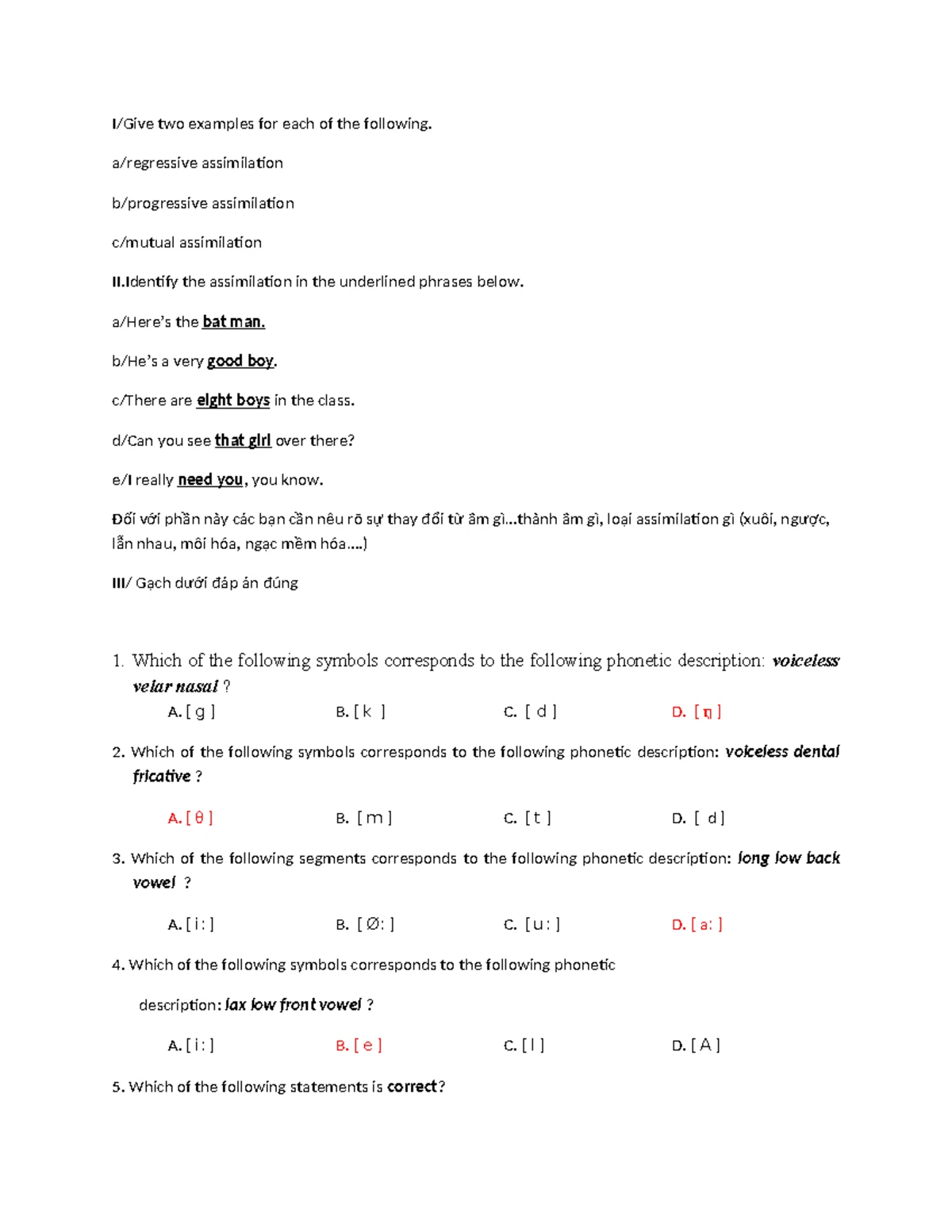 Phonetics & Phonology Assignment 3: Key Concepts & Practice Questions ...