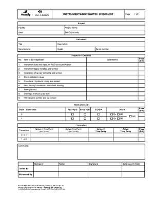 216291257 Instrument Commissioning Checklist - SPECIFICATION PREFACE ...