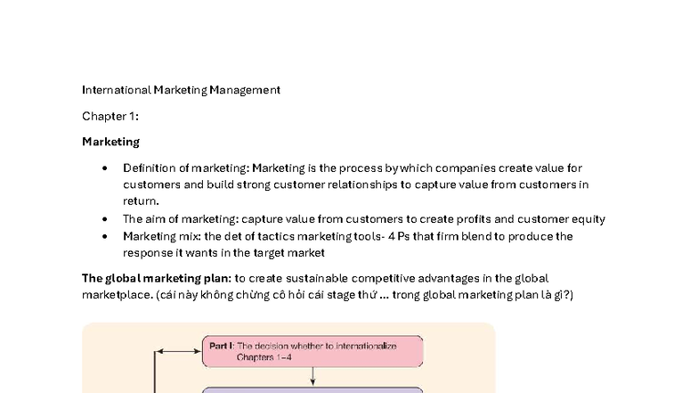 Marketing Management Chapter 1: Key Concepts & Definitions - Studocu