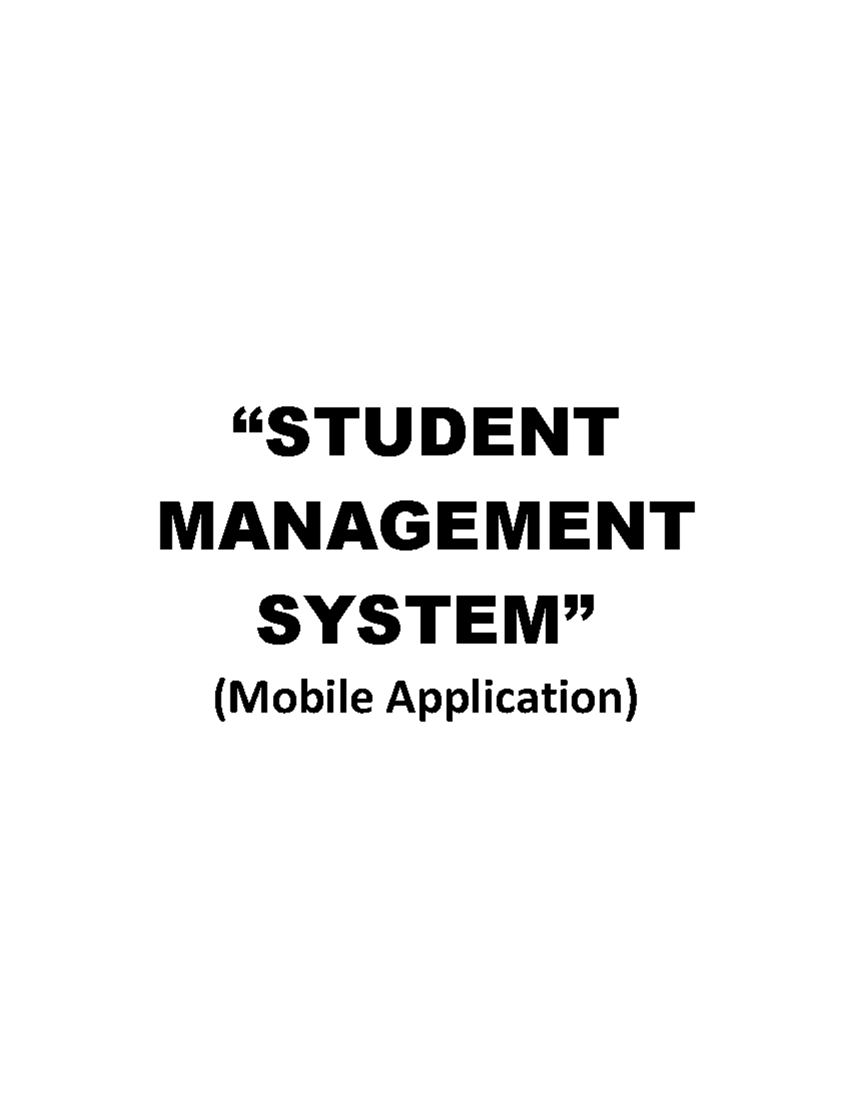 Student Management System - Final Year Project (CS 2023) - Studocu