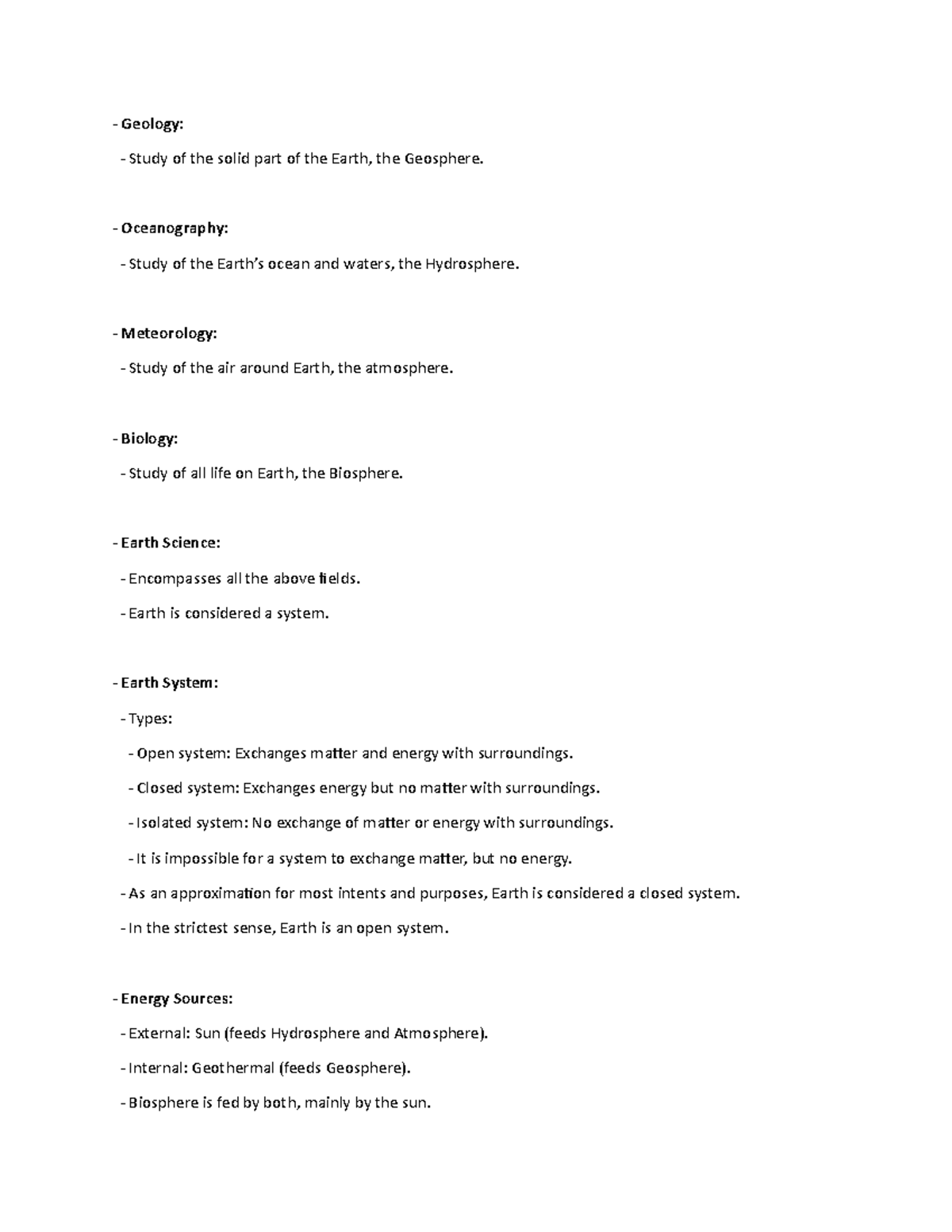 Earth in Space - GEO 101 First Exam Study Guide Topics - Studocu