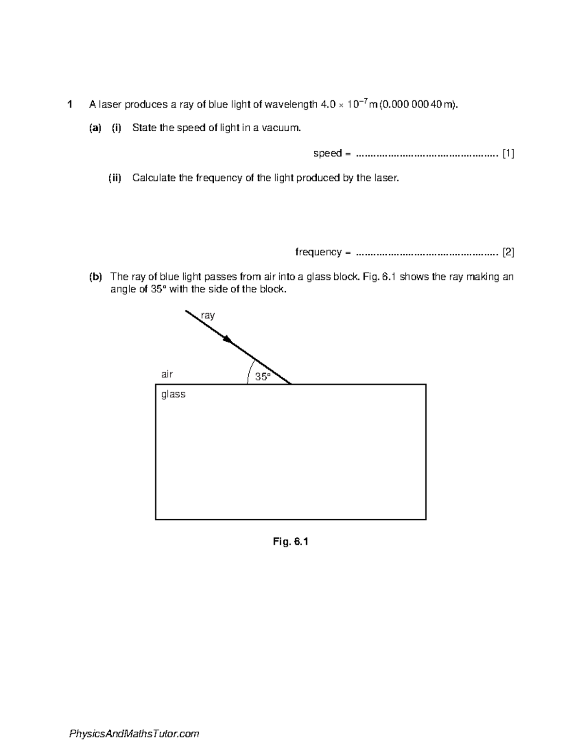 Light 9 QP - Physics Revision Notes for Homework & Practice Exams - Studocu