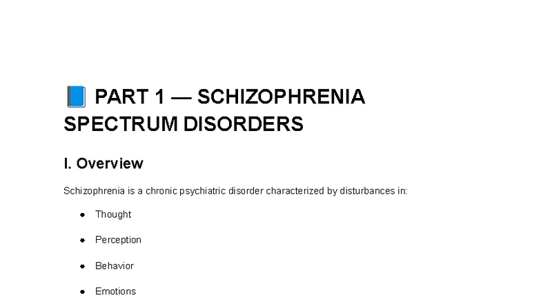 Mental Health Exam 3 Study Guide: Schizophrenia, Eating Disorders, and ...