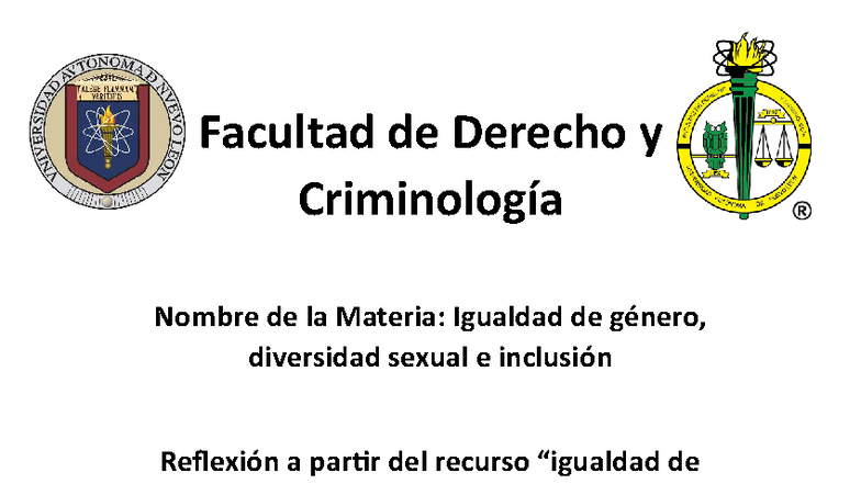 Reflexión sobre Violencia de Género y Diversidad Sexual - Igualdad de ...