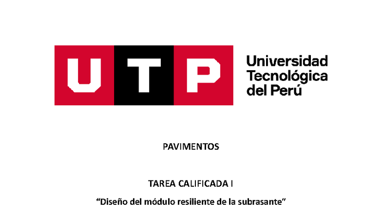 Tarea Calificada I: Estimación del Módulo Resiliente en Pavimentos U18312703 - Document Preview