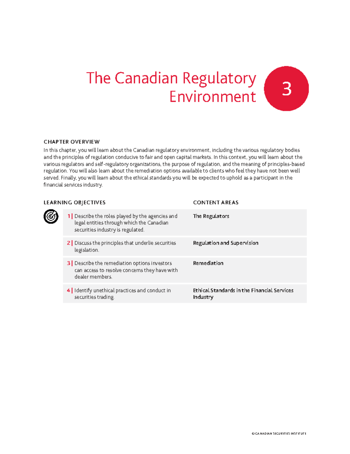 CSC 1 Chapter 3: Overview of the Canadian Regulatory Environment - Studocu