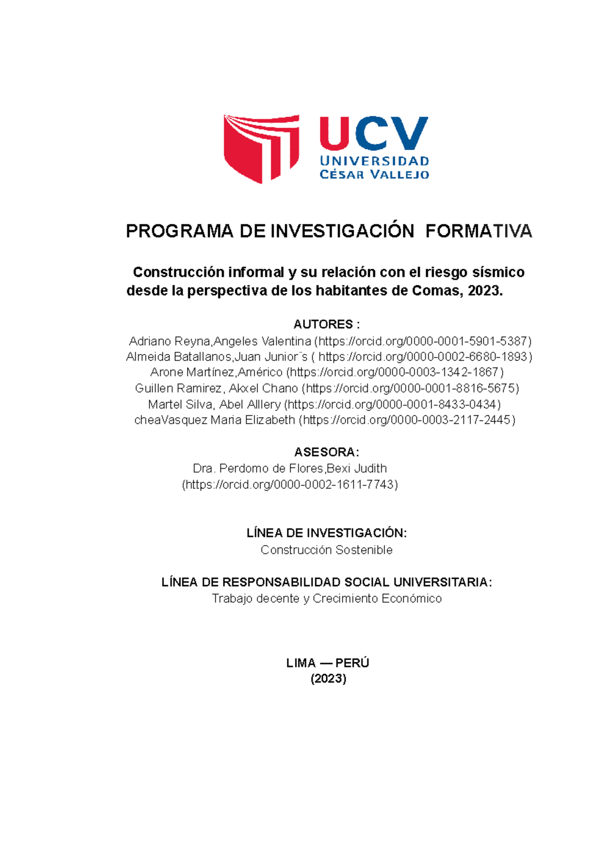 Metodología Construccion INF - PROGRAMA DE INVESTIGACIÓN FORMATIVA ...