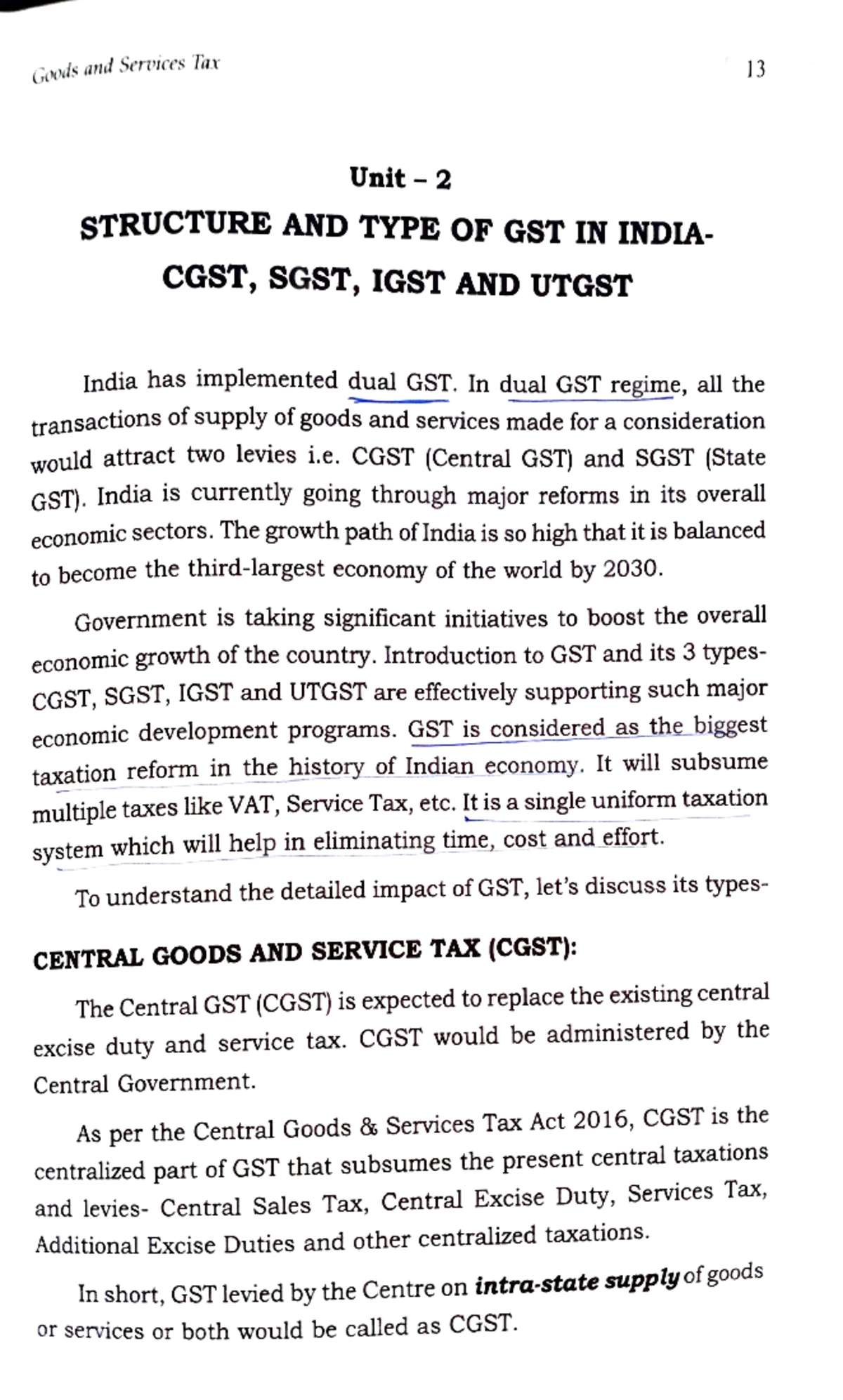 MCQs on GST - CM800301 3rd Sem Indirect Tax Laws Exam Prep - Studocu