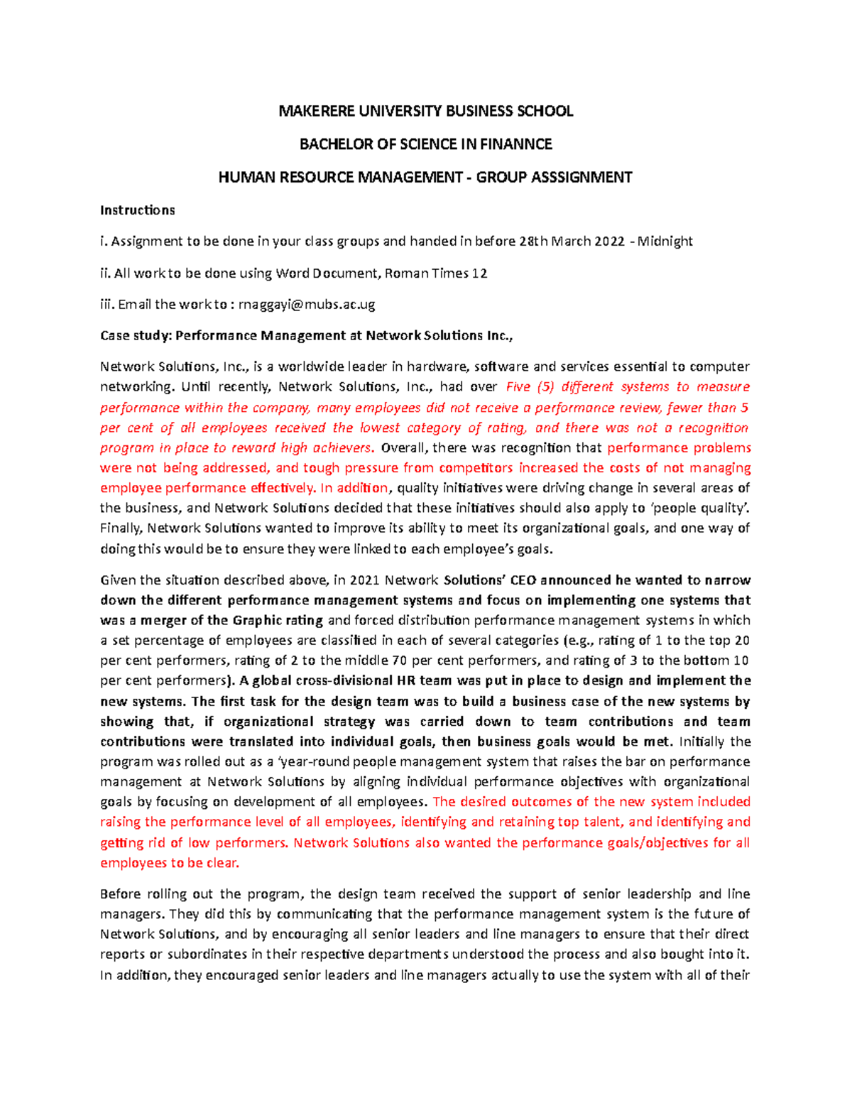 Case study: Performance Management at Network Solutions Inc ...