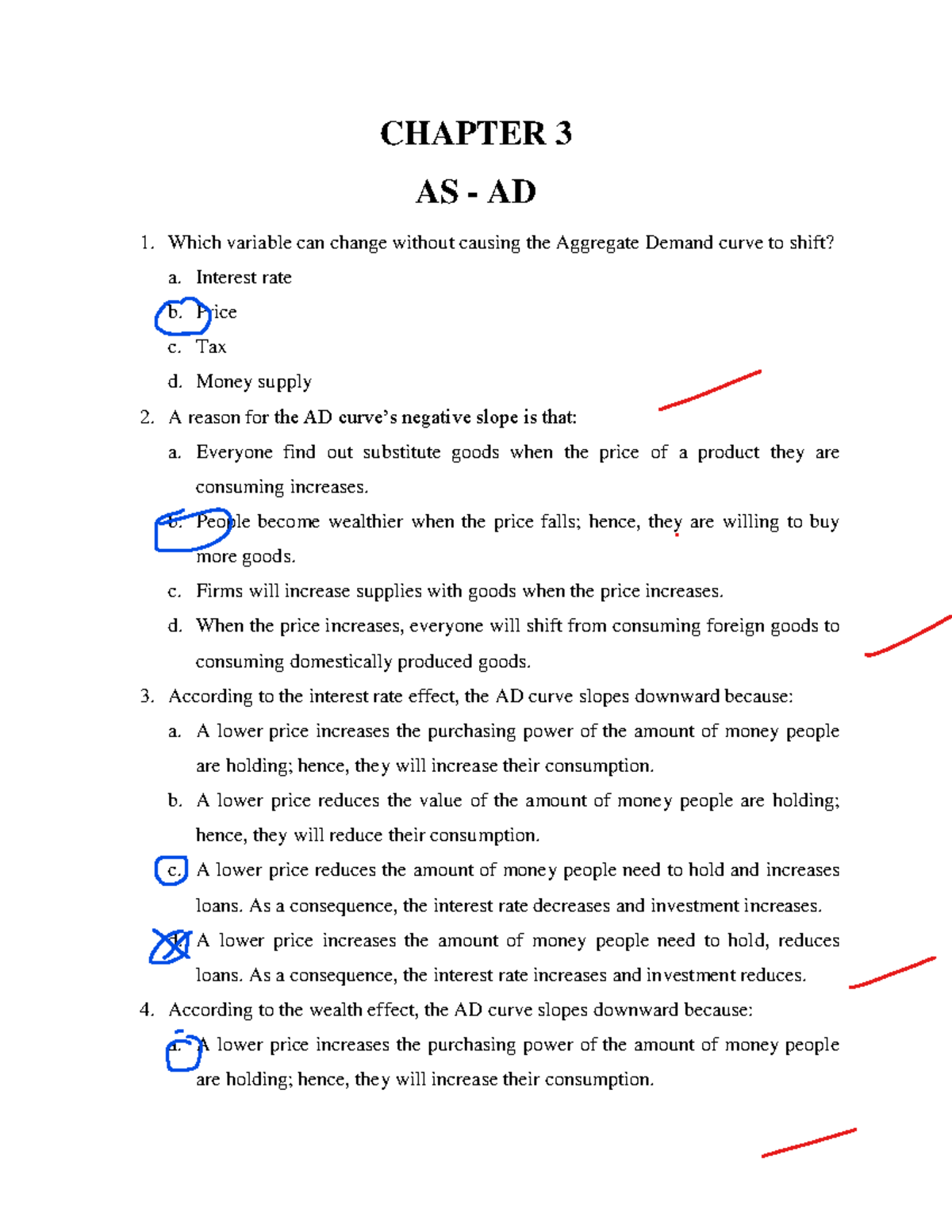 Exercise - C3: Aggregate Demand Analysis and Effects - Studocu