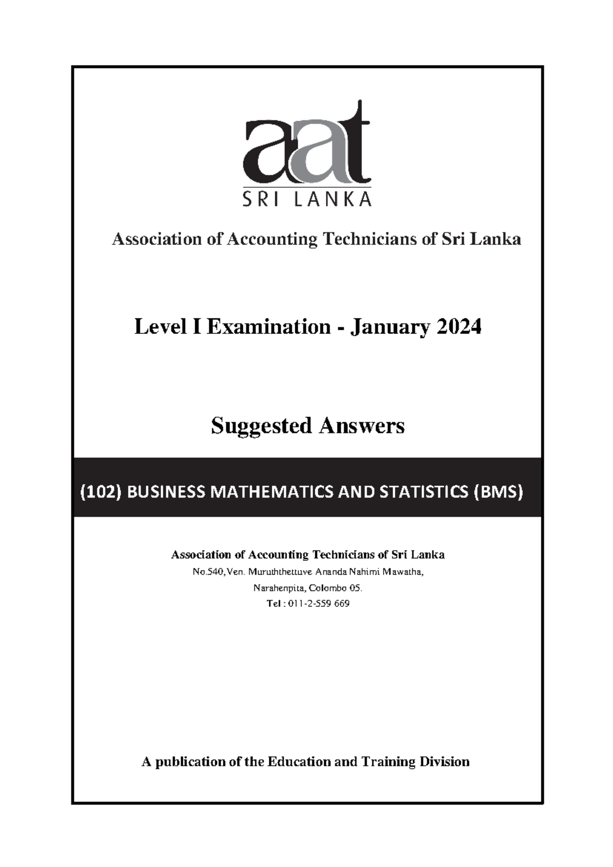102-BMS Final Exam Suggested Answers - January 2024 - Studocu