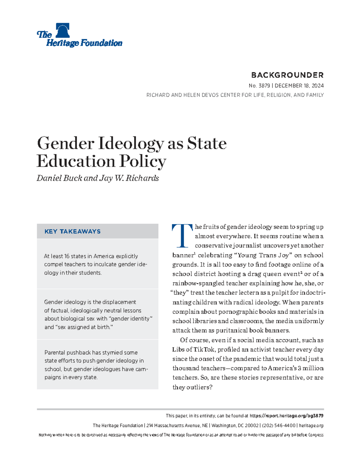 Gender Ideology in State Education Policies: A Critical Examination ...