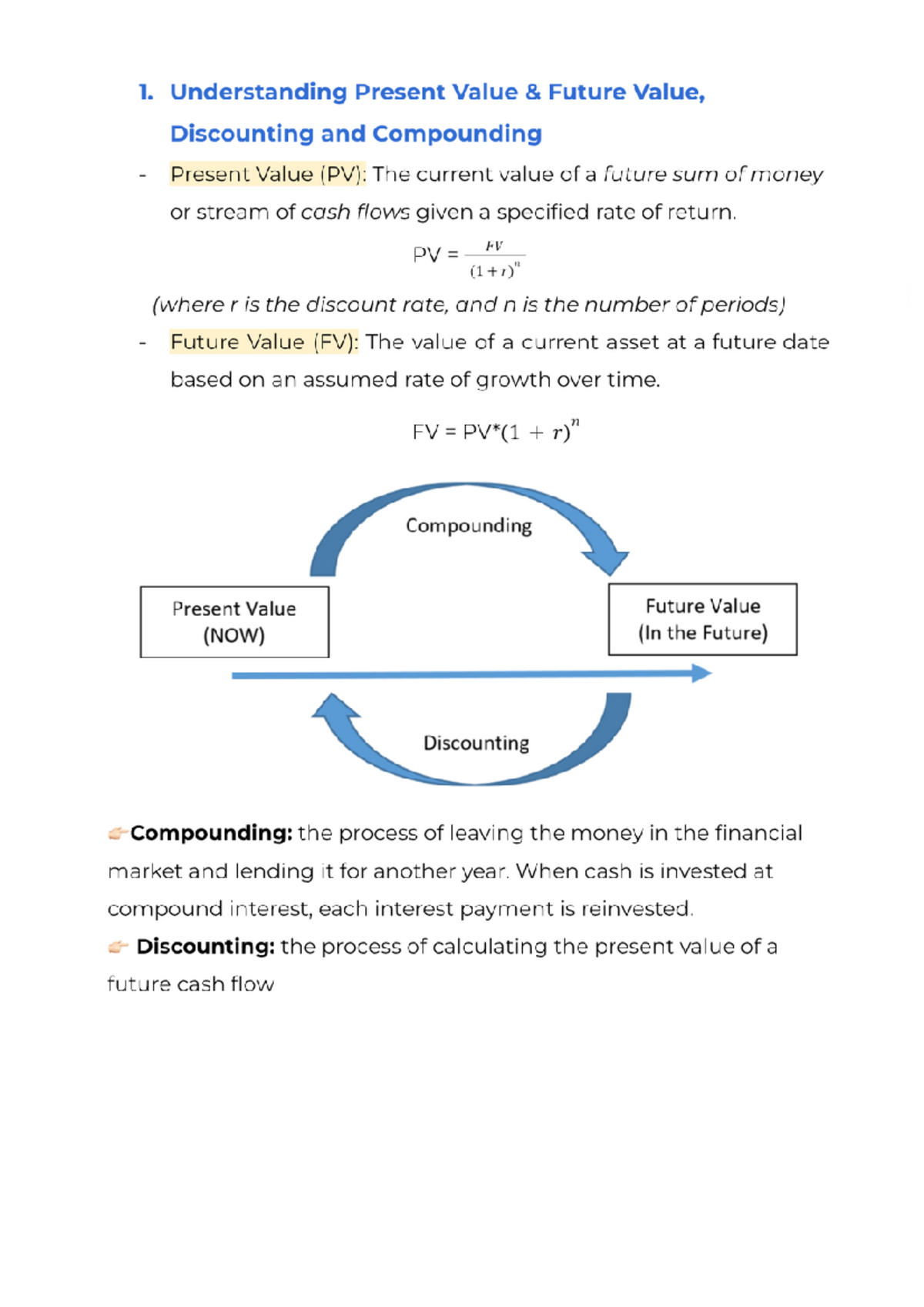 Chap 4 - formular - 1. Understanding Present Value Future Value ...