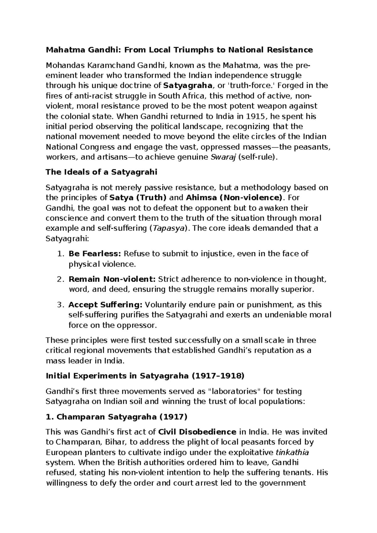 Mahatma Gandhi's Satyagraha: Key Movements in India's Freedom Struggle ...