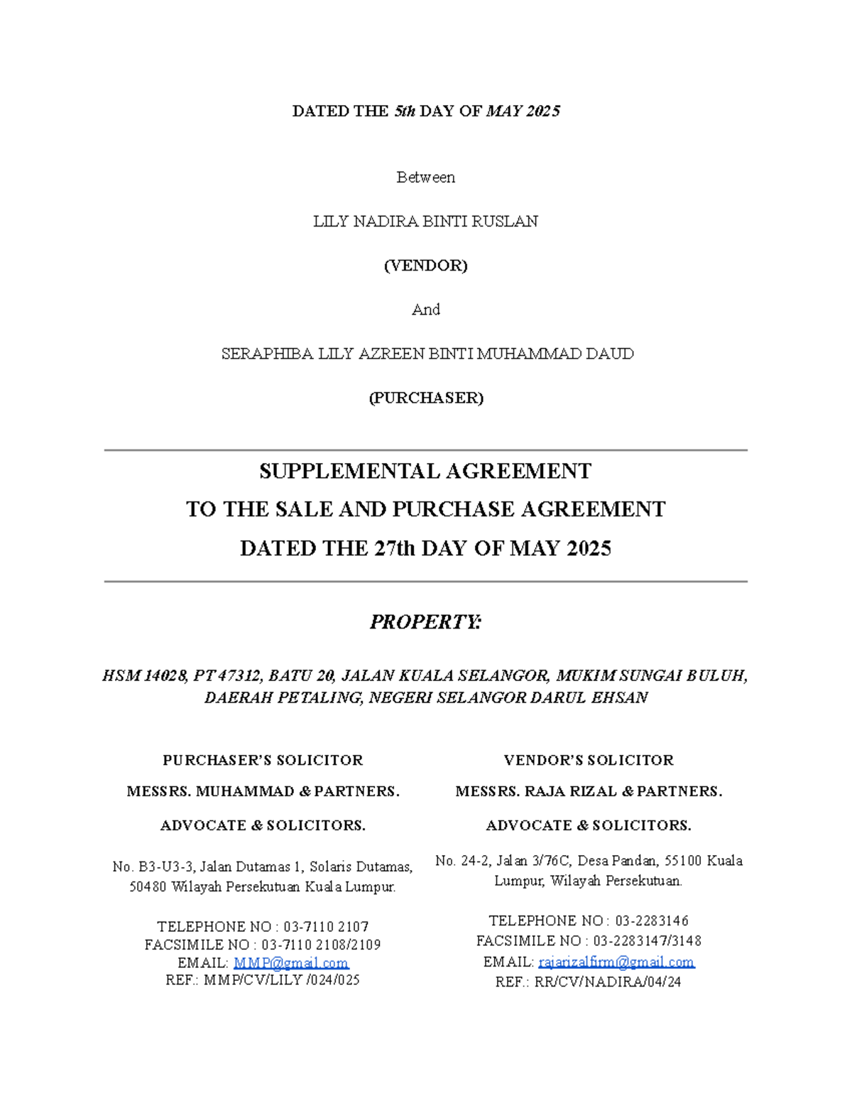 Image 5 for Supplemental Agreement Template